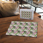 Aussie Pink Cockatoo Flowers Seamless Pattern Puzzle - Aussie Hoodie