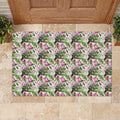 Aussie Pink Cockatoo Flowers Seamless Pattern Rubber Doormat - Aussie Hoodie