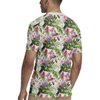 Aussie Pink Cockatoo Flowers Seamless Pattern Rugby Jersey - Aussie Hoodie