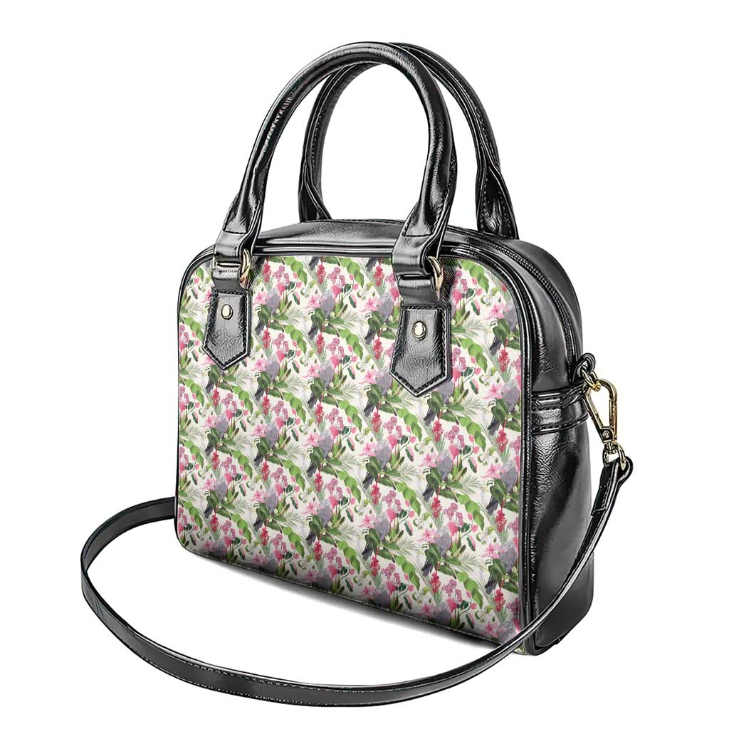 Aussie Pink Cockatoo Flowers Seamless Pattern Shoulder Handbag - Aussie Hoodie
