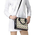 Aussie Pink Cockatoo Flowers Seamless Pattern Shoulder Handbag - Aussie Hoodie