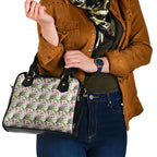 Aussie Pink Cockatoo Flowers Seamless Pattern Shoulder Handbag - Aussie Hoodie