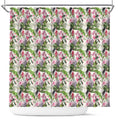 Aussie Pink Cockatoo Flowers Seamless Pattern Shower Curtain - Aussie Hoodie