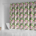 Aussie Pink Cockatoo Flowers Seamless Pattern Shower Curtain - Aussie Hoodie
