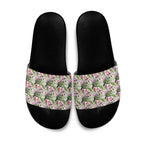 Aussie Pink Cockatoo Flowers Seamless Pattern Slide Sandals - Aussie Hoodie