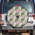 Aussie Pink Cockatoo Flowers Seamless Pattern Spare Tire Cover - Aussie Hoodie
