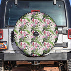 Aussie Pink Cockatoo Flowers Seamless Pattern Spare Tire Cover - Aussie Hoodie