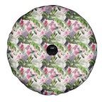 Aussie Pink Cockatoo Flowers Seamless Pattern Spare Tire Cover - Aussie Hoodie