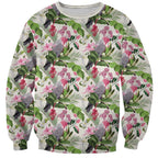 Aussie Pink Cockatoo Flowers Seamless Pattern Sweatshirt - Aussie Hoodie