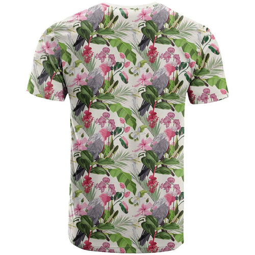 Aussie Pink Cockatoo Flowers Seamless Pattern T Shirt - Aussie Hoodie