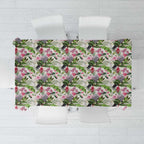 Aussie Pink Cockatoo Flowers Seamless Pattern Tablecloth - Aussie Hoodie