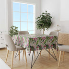 Aussie Pink Cockatoo Flowers Seamless Pattern Tablecloth - Aussie Hoodie