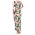 Aussie Pink Cockatoo Flowers Seamless Pattern Tank Maxi Dress - Aussie Hoodie
