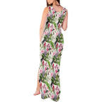 Aussie Pink Cockatoo Flowers Seamless Pattern Tank Maxi Dress - Aussie Hoodie
