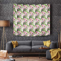 Aussie Pink Cockatoo Flowers Seamless Pattern Tapestry - Aussie Hoodie