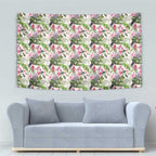 Aussie Pink Cockatoo Flowers Seamless Pattern Tapestry - Aussie Hoodie