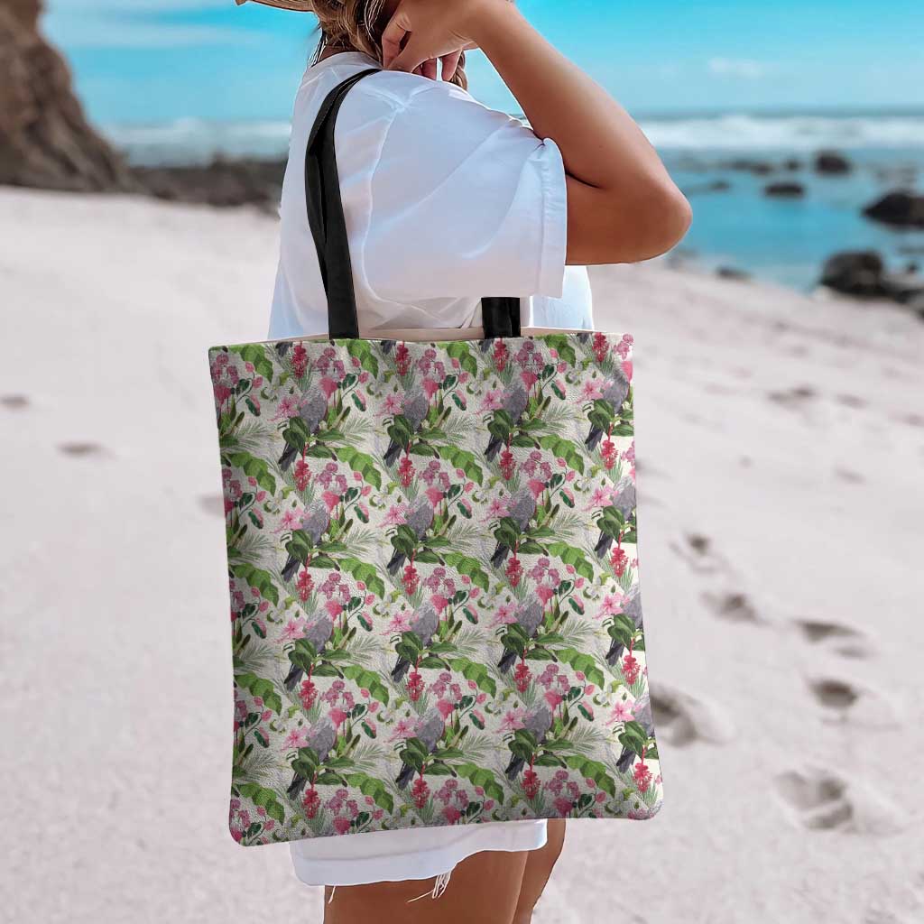 Aussie Pink Cockatoo Flowers Seamless Pattern Tote Bag - Aussie Hoodie