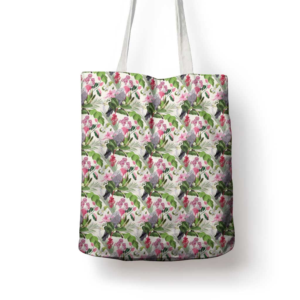 Aussie Pink Cockatoo Flowers Seamless Pattern Tote Bag - Aussie Hoodie