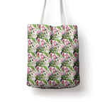 Aussie Pink Cockatoo Flowers Seamless Pattern Tote Bag - Aussie Hoodie