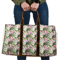 Aussie Pink Cockatoo Flowers Seamless Pattern Travel Bag - Aussie Hoodie