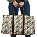 Aussie Pink Cockatoo Flowers Seamless Pattern Travel Bag - Aussie Hoodie