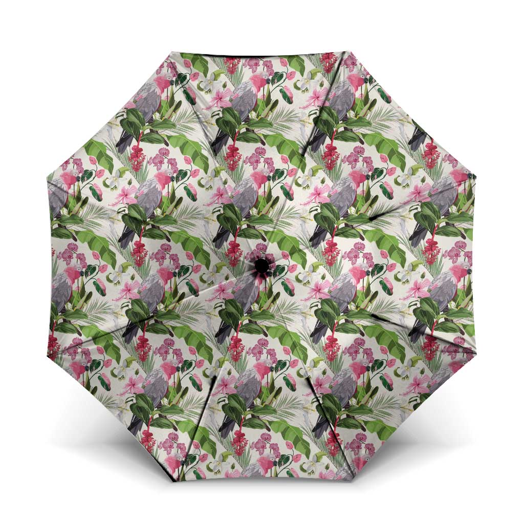 Aussie Pink Cockatoo Flowers Seamless Pattern Umbrella - Aussie Hoodie