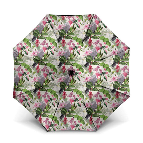 Aussie Pink Cockatoo Flowers Seamless Pattern Umbrella - Aussie Hoodie