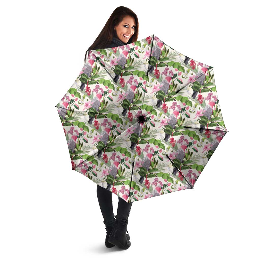 Aussie Pink Cockatoo Flowers Seamless Pattern Umbrella - Aussie Hoodie