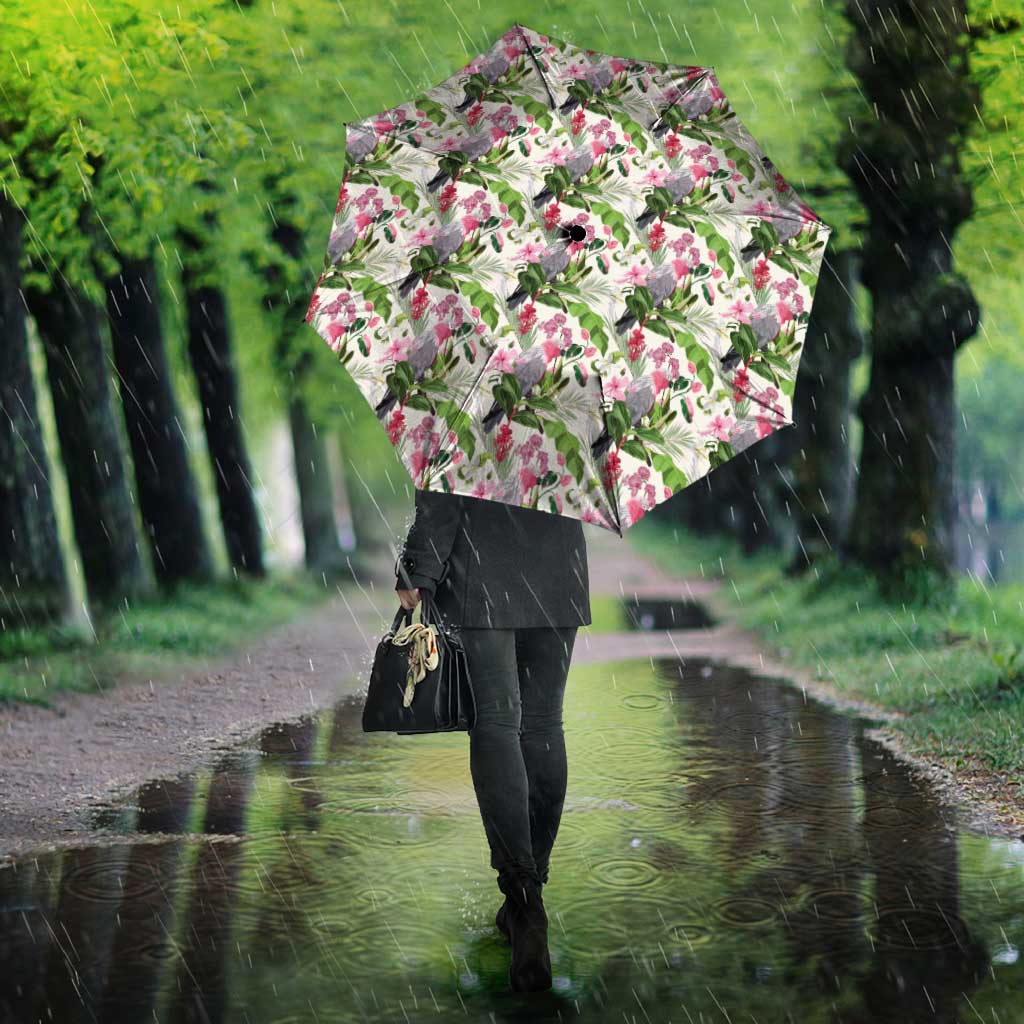 Aussie Pink Cockatoo Flowers Seamless Pattern Umbrella - Aussie Hoodie