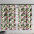 Aussie Pink Cockatoo Flowers Seamless Pattern Window Curtain - Aussie Hoodie