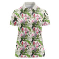 Aussie Pink Cockatoo Flowers Seamless Pattern Women Polo Shirt - Aussie Hoodie