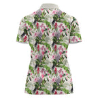 Aussie Pink Cockatoo Flowers Seamless Pattern Women Polo Shirt - Aussie Hoodie