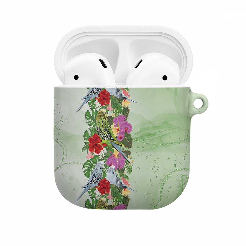 Aussie Budgies Blue And Green Tropical Birds AirPods Case - Aussie Hoodie