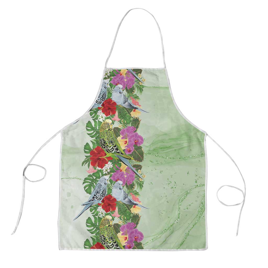 Aussie Budgies Blue And Green Tropical Birds Apron - Aussie Hoodie