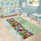 Aussie Budgies Blue And Green Tropical Birds Area Rug - Aussie Hoodie