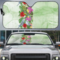 Aussie Budgies Blue And Green Tropical Birds Auto Sun Shade - Aussie Hoodie