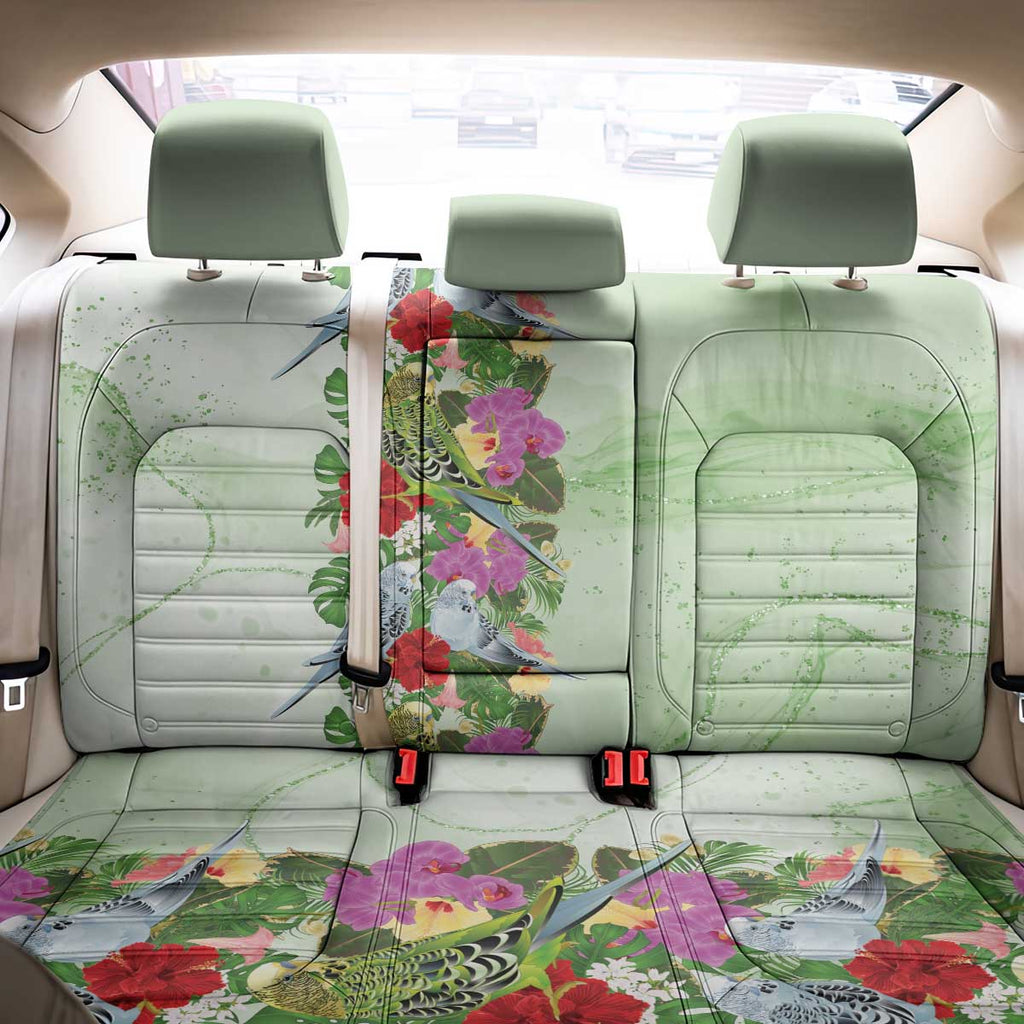Aussie Budgies Blue And Green Tropical Birds Back Car Seat Cover - Aussie Hoodie