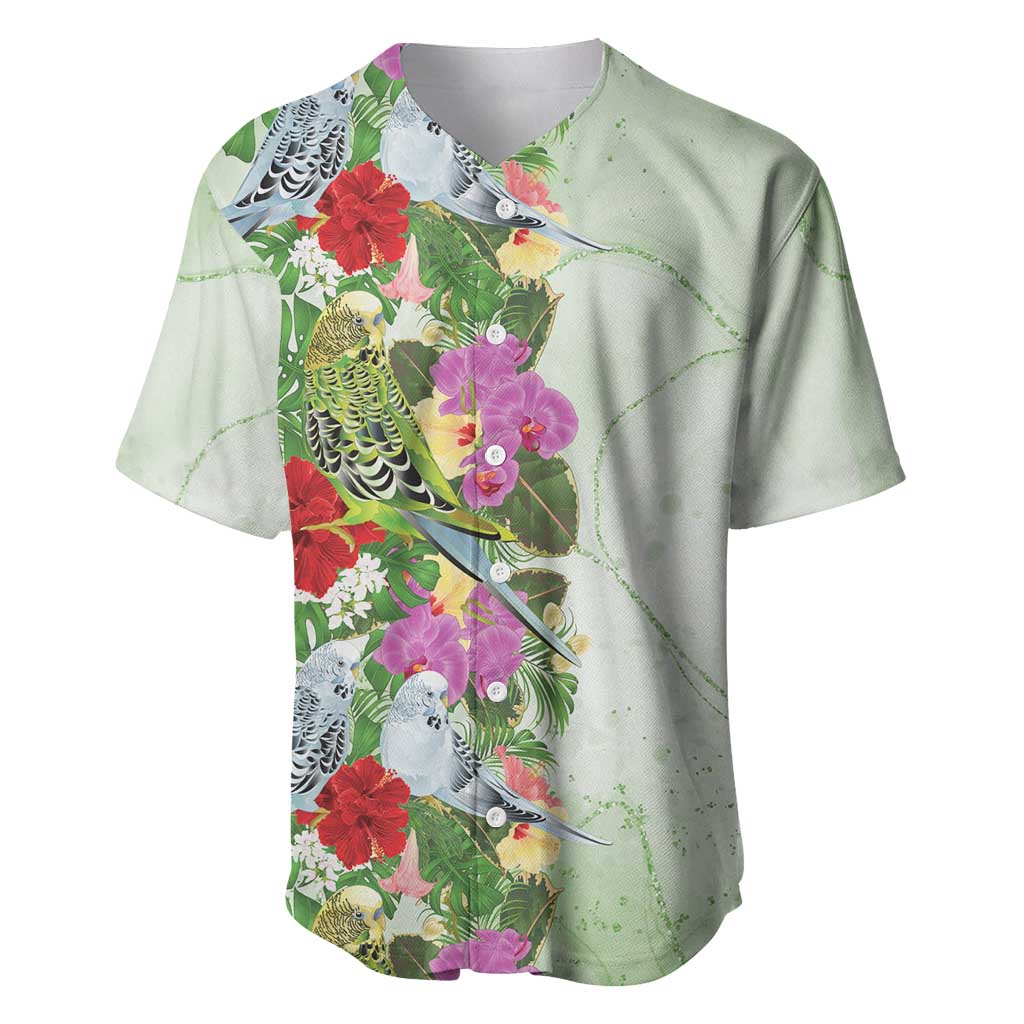 Aussie Budgies Blue And Green Tropical Birds Baseball Jersey - Aussie Hoodie