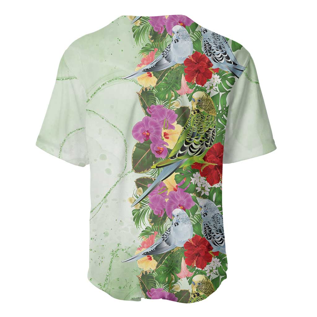 Aussie Budgies Blue And Green Tropical Birds Baseball Jersey - Aussie Hoodie