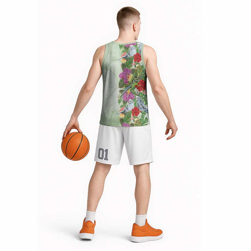 Aussie Budgies Blue And Green Tropical Birds Basketball Jersey - Aussie Hoodie