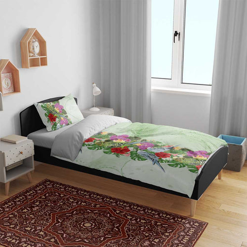 Aussie Budgies Blue And Green Tropical Birds Bedding Set - Aussie Hoodie