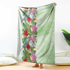 Aussie Budgies Blue And Green Tropical Birds Blanket - Aussie Hoodie