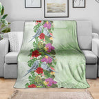 Aussie Budgies Blue And Green Tropical Birds Blanket - Aussie Hoodie