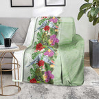 Aussie Budgies Blue And Green Tropical Birds Blanket - Aussie Hoodie