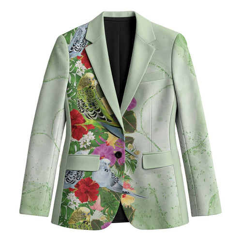 Aussie Budgies Blue And Green Tropical Birds Blazer - Aussie Hoodie