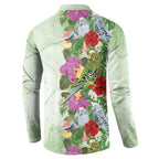 Aussie Budgies Blue And Green Tropical Birds Button Sweatshirt - Aussie Hoodie