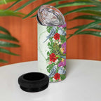 Aussie Budgies Blue And Green Tropical Birds 4 in 1 Can Cooler Tumbler - Aussie Hoodie