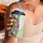 Aussie Budgies Blue And Green Tropical Birds 4 in 1 Can Cooler Tumbler - Aussie Hoodie
