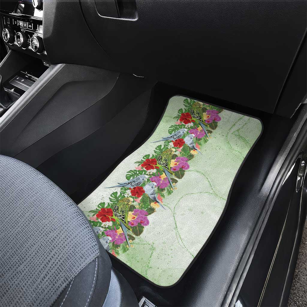 Aussie Budgies Blue And Green Tropical Birds Car Mats - Aussie Hoodie