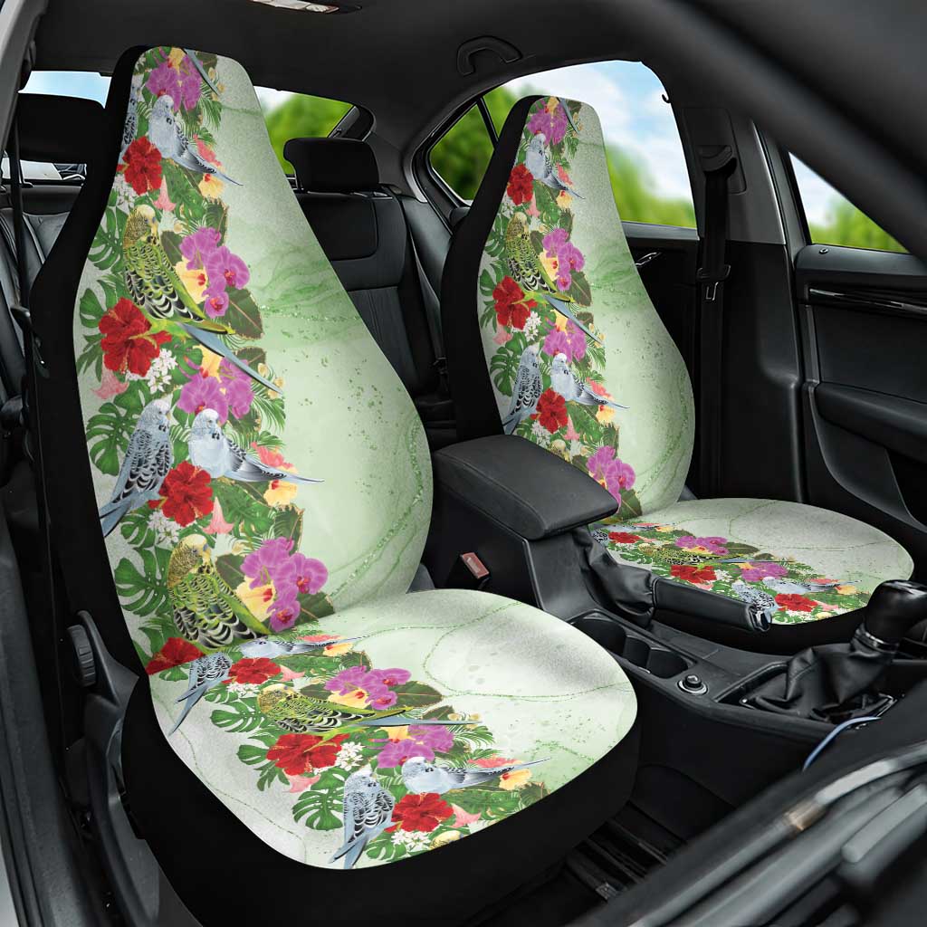 Aussie Budgies Blue And Green Tropical Birds Car Seat Cover - Aussie Hoodie